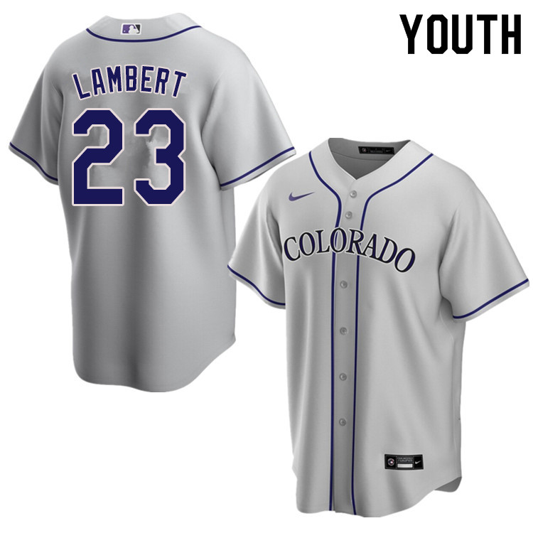 Nike Youth #23 Peter Lambert Colorado Rockies Baseball Jerseys Sale-Gray